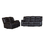 3+2 Seater Recliner Sofa In Leather Lounge Couch In Brown