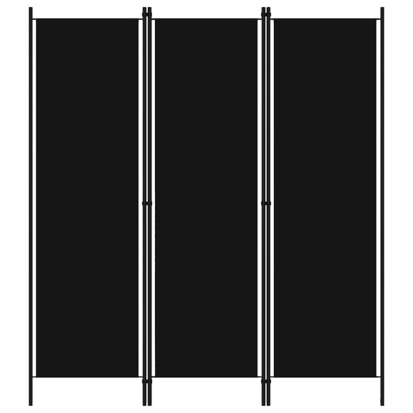  3-Panel Room Divider Black
