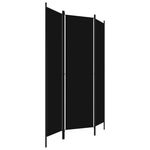 3-Panel Room Divider Black