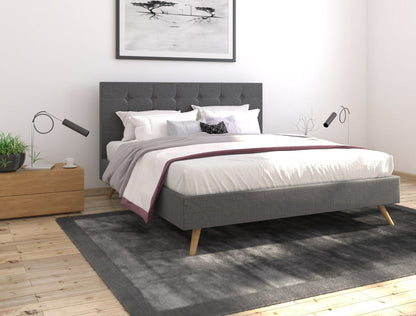 Fabric frame charcoal queen