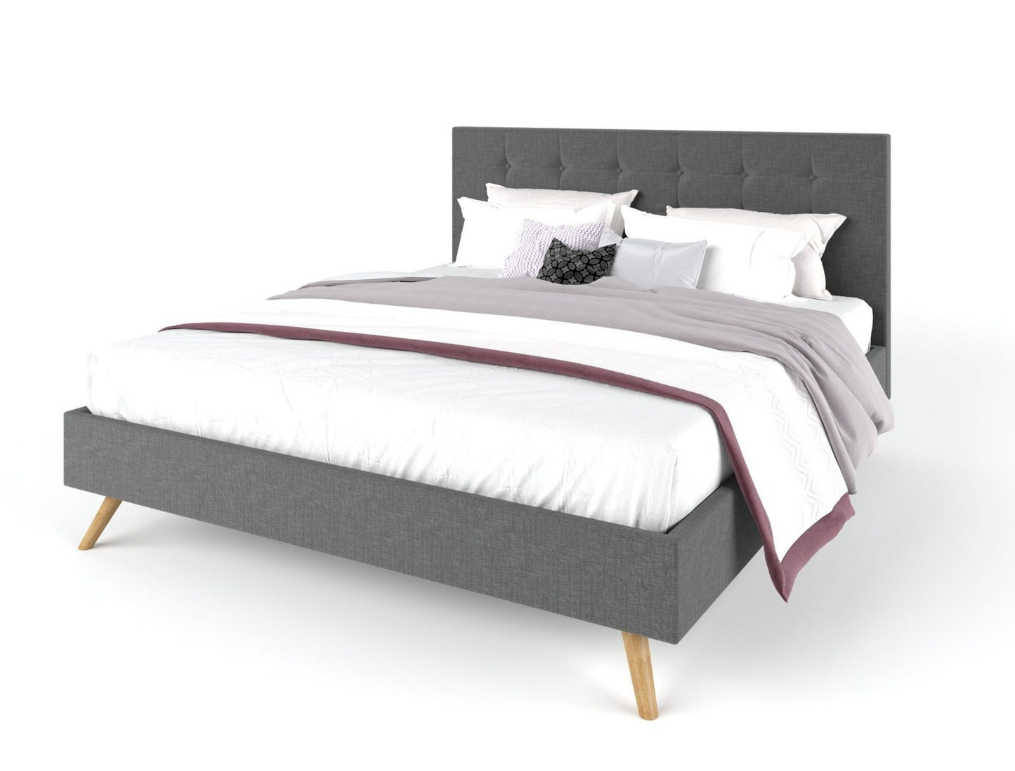 Fabric frame charcoal queen
