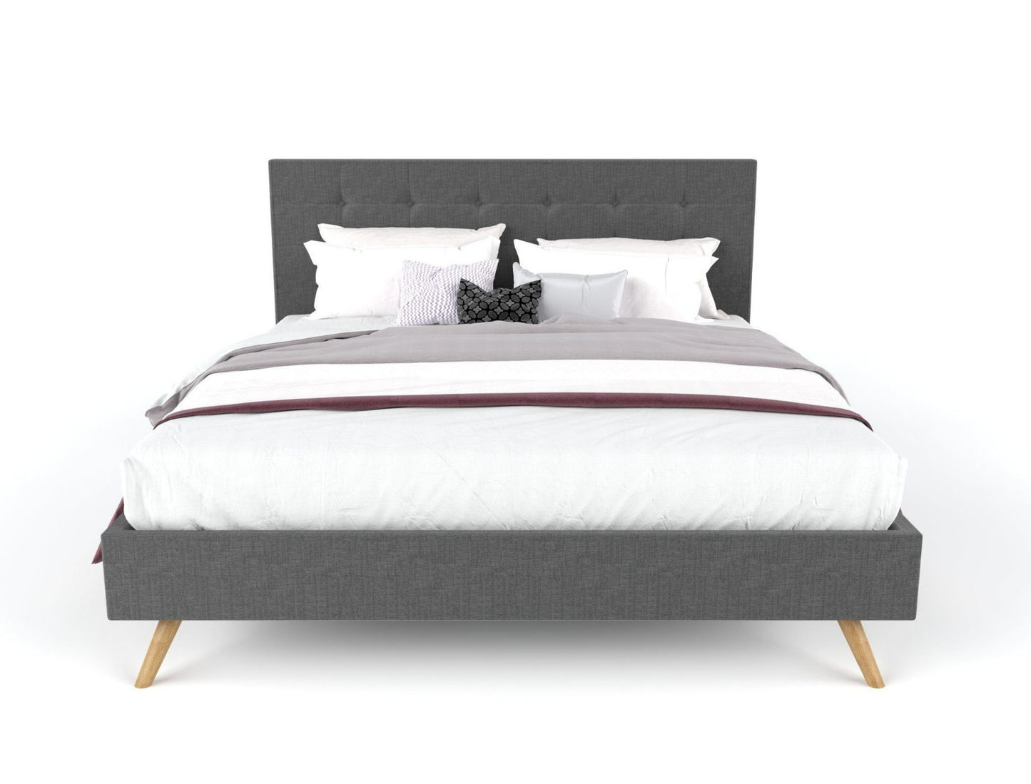 Fabric frame charcoal queen