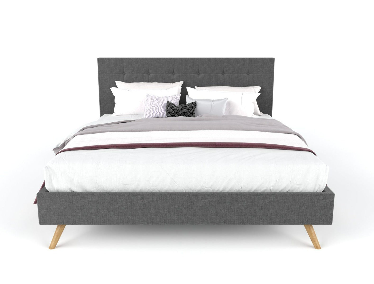 Fabric frame charcoal queen