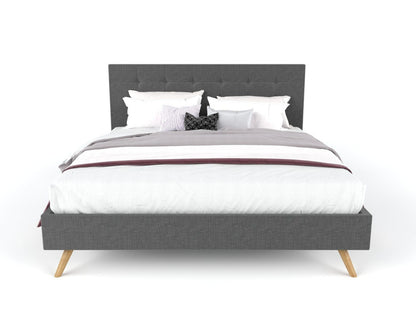 Fabric frame charcoal queen