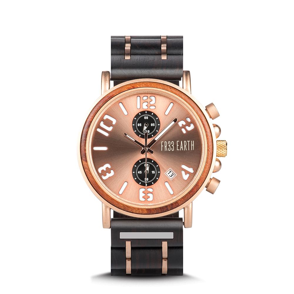 light coloured Ovo X wood watch
