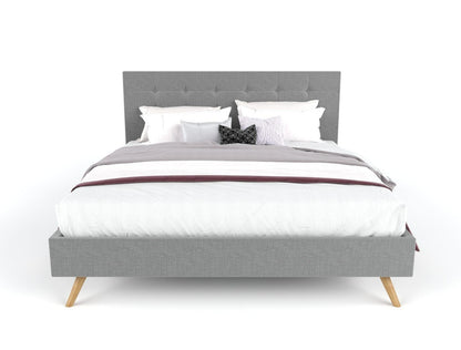 Fabric frame stone grey queen