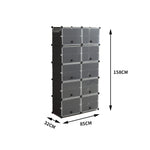 Cube Cabinet DIY Shoe Storage Cabinet Organiser Rack Shelf Stackable 10 Tier