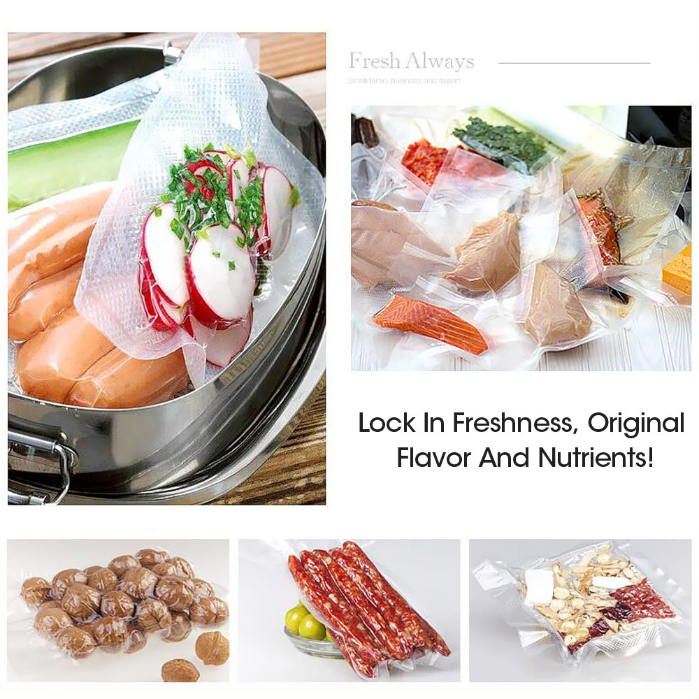 6x Vacuum Food Sealer Bag Bags Foodsaver Storage Saver Seal Commercial Heat Roll