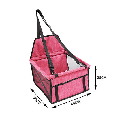 PaWz Pet Car Booster Seat Puppy Cat Dog Auto Carrier Travel Protector Red