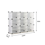 Shoe Cube Cabinet Organiser Shelf Stackable 6 Tier 3 Column