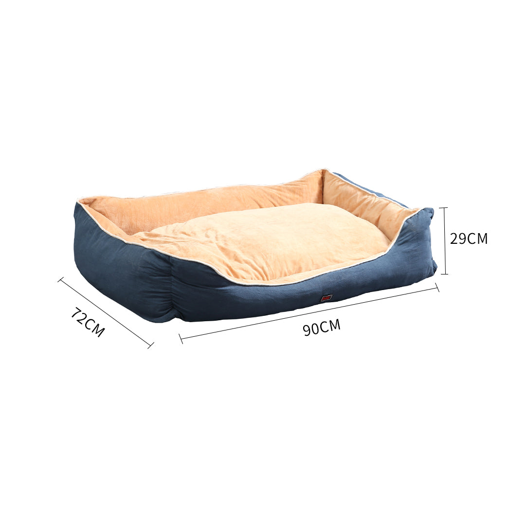 PaWz Pet Bed Mattress Dog Cat Pad Mat Puppy Cushion Soft Warm Washable XL Blue