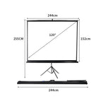 100 Inch Projector Screen Tripod Stand Home Pull Down Outdoor Screens Cinema 3D