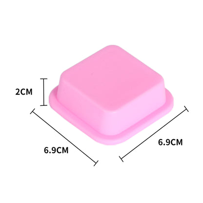Soap Moulds Silicone 3D Shaped Mold DIY Handmade Tools Square 25Pcs