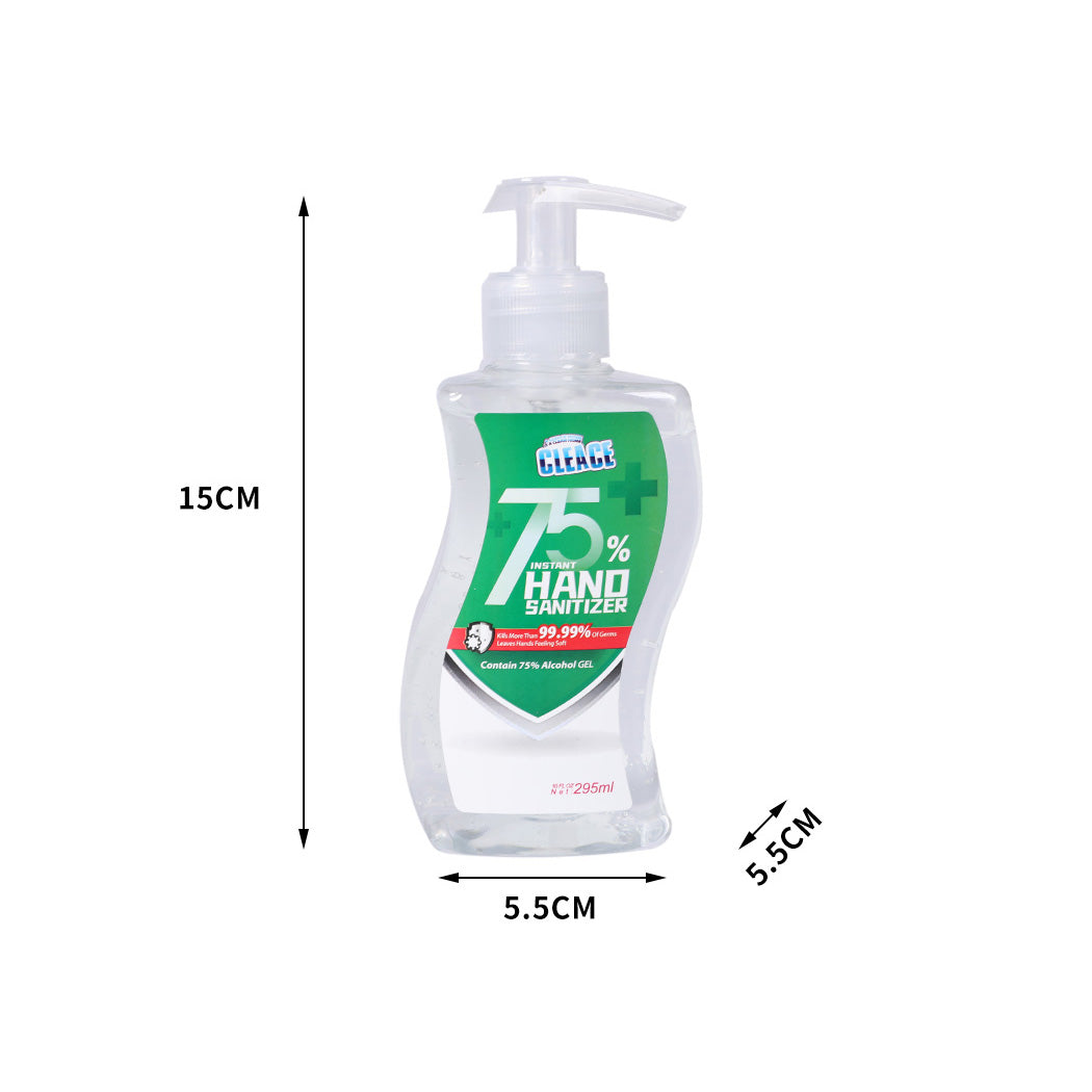 Cleace 1x Hand Sanitiser Sanitizer Instant Gel Wash 75% Alcohol 295ML