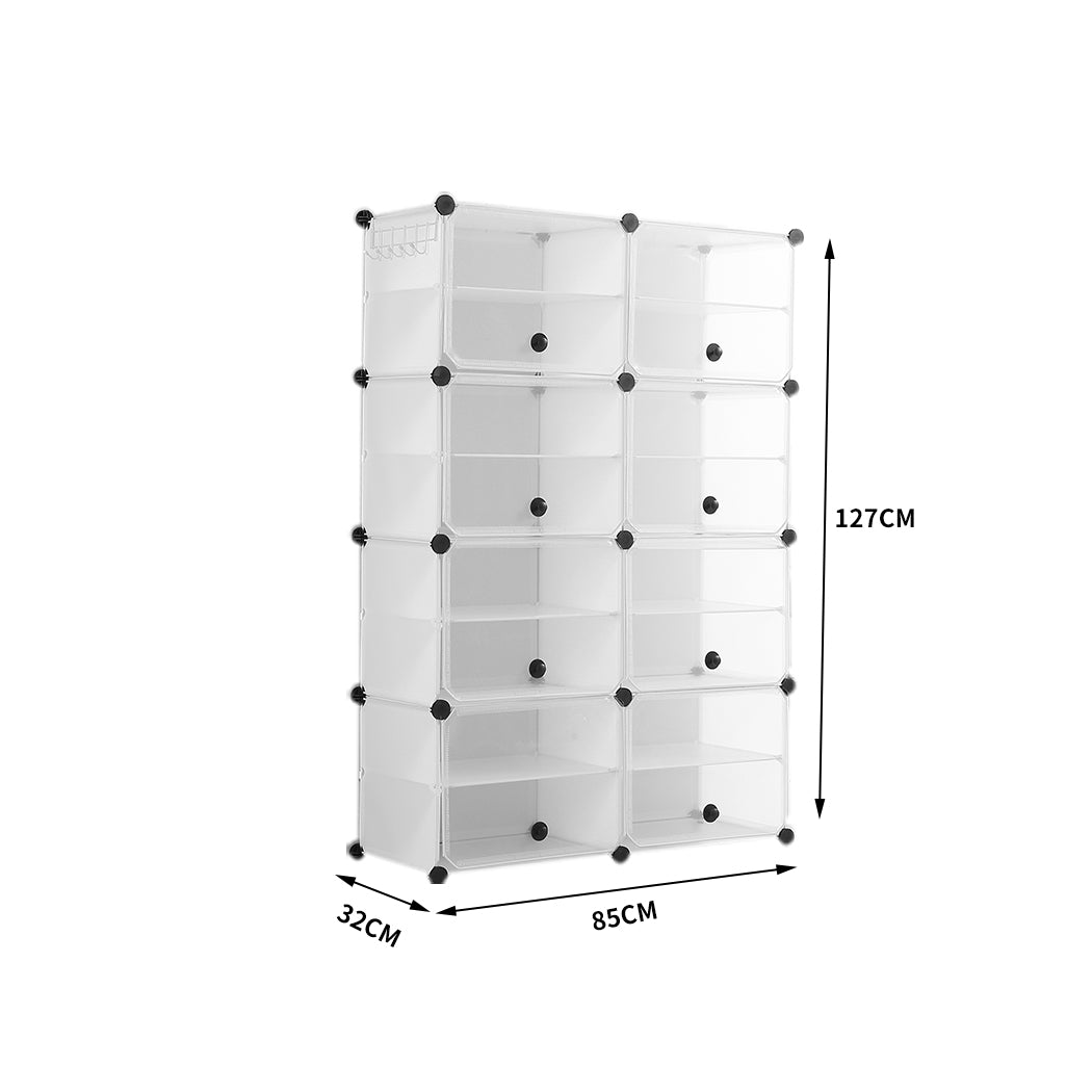 Shoe Cube Cabinet Rack Shelf Stackable 8 Tier