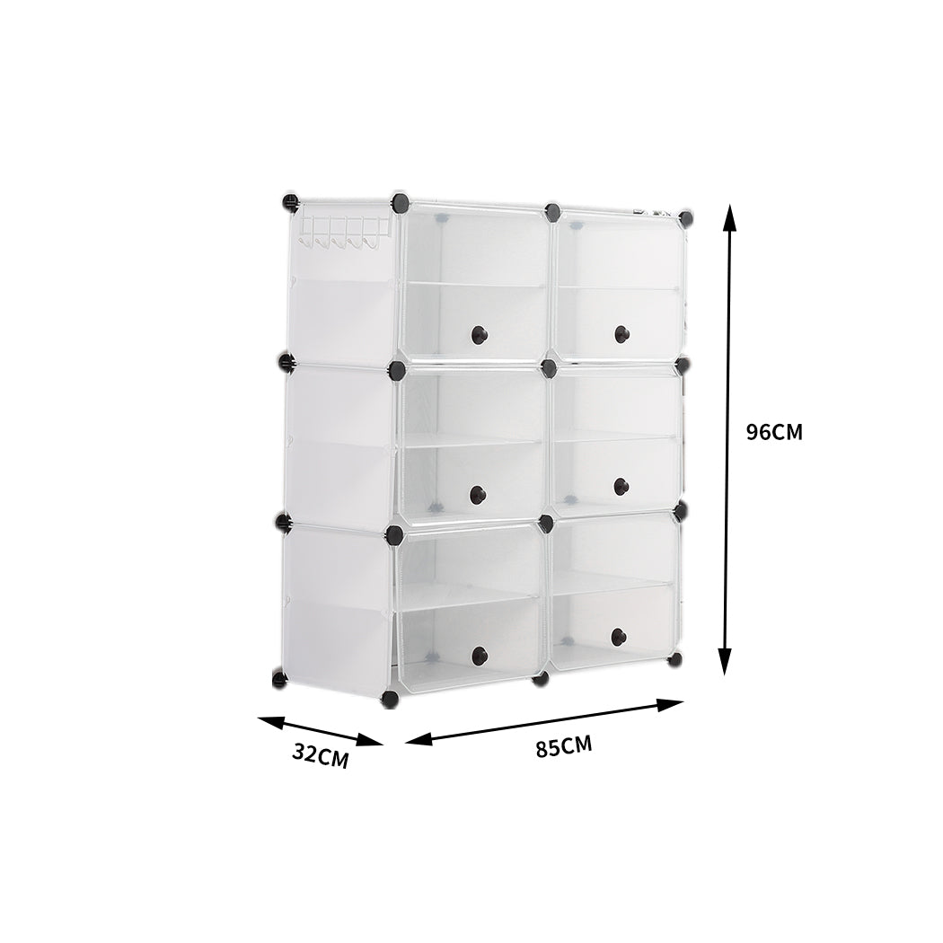Shoe Cube Cabinet Rack Shelf Stackable 6 Tier