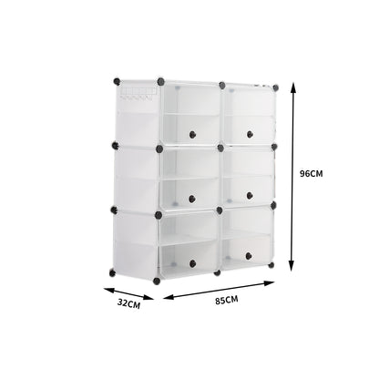 Shoe Cube Cabinet Rack Shelf Stackable 6 Tier