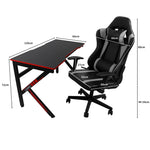 Gaming Chair Desk Computer Gear Set Racing Desk Office Laptop Chair Study Home K shaped Desk Silver Chair