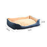 Deluxe Soft Pet Bed Mattress with Removable Cover Size Medium in Blue Colour