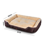 Pet Bed Mattress Dog Cat Pad Mat Cushion Soft Winter Warm X Large Brown