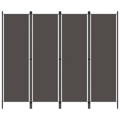 4-Panel Room Divider Anthracite