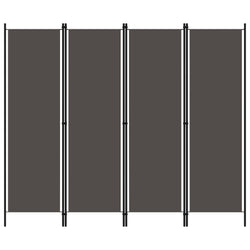 4-Panel Room Divider Anthracite