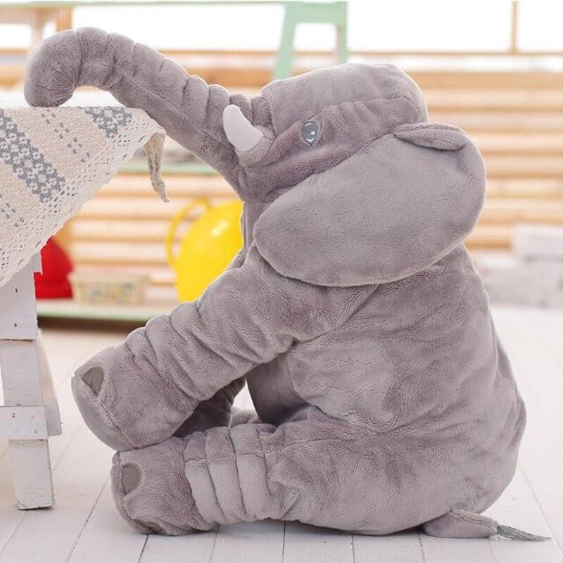 60CM Elephant Plush Pillow Infant Soft For Sleeping Stuffed Animals Grey Melbourne Home Living