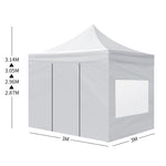 Mountview Gazebo TentOutdoor Marquee Gazebos 3x3 Camping Canopy Mesh Side Wall