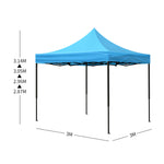 Mountview Gazebo Tent 3x3 Outdoor Marquee Gazebos Camping Canopy Wedding Blue