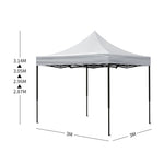 Mountview Gazebo Tent 3x3 Outdoor Marquee Gazebos Camping Canopy Wedding Silver