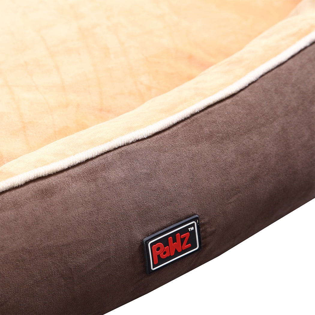 Pet Bed Mattress Dog Cat Pad Mat Puppy Cushion Soft Warm Washable 2XL Brown