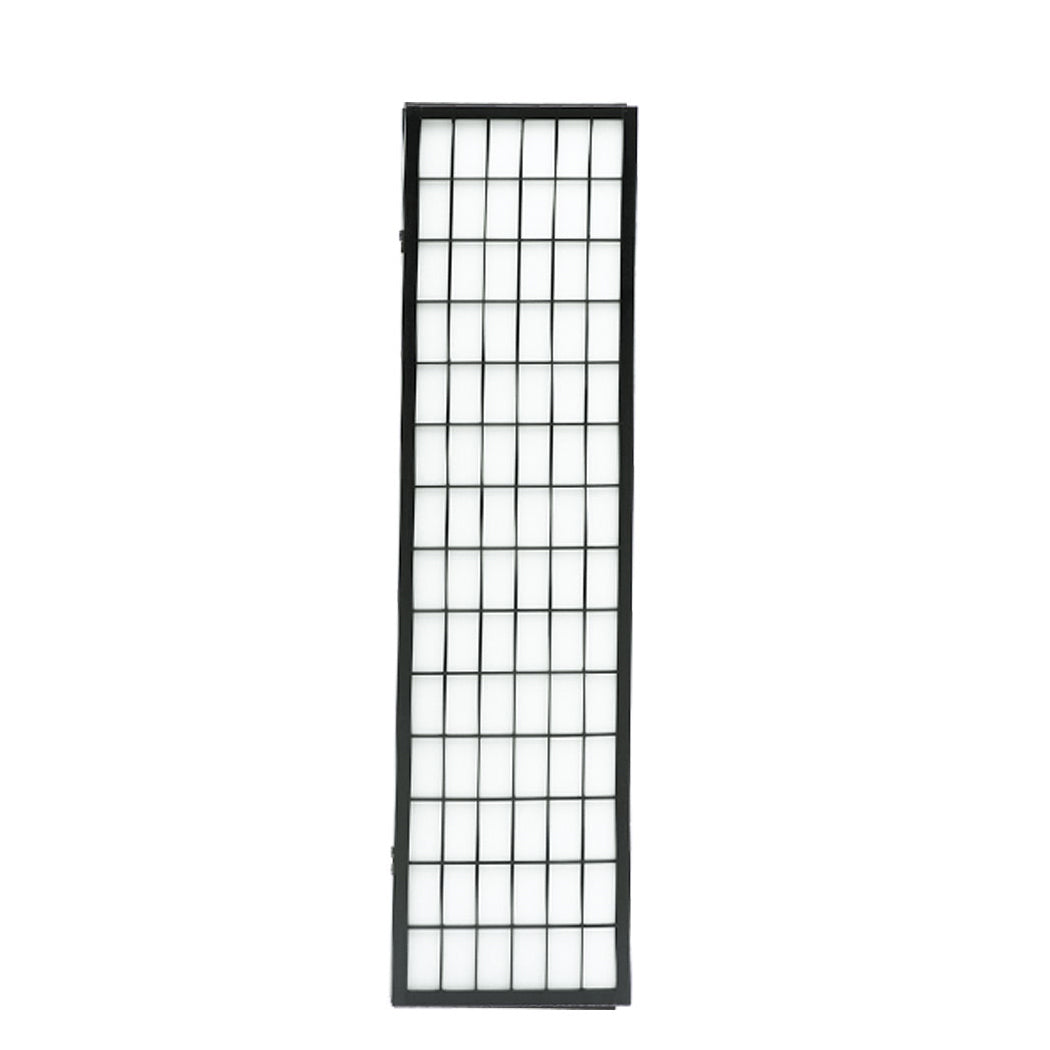 6 Panel Free Standing Foldable  Room Divider Privacy Screen Black Frame
