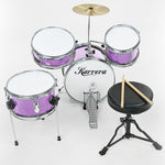 Childrens 4Pc Drum Kit - Purple