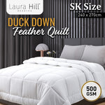 500GSM Duck Down Feather Quilt Comforter Doona - Queen/King/Super King