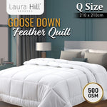 500GSM Goose Down Feather Comforter Doona - Queen/King/Super King