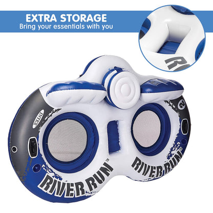 River Run II Inflatable Water Tube with Ice Cooler
