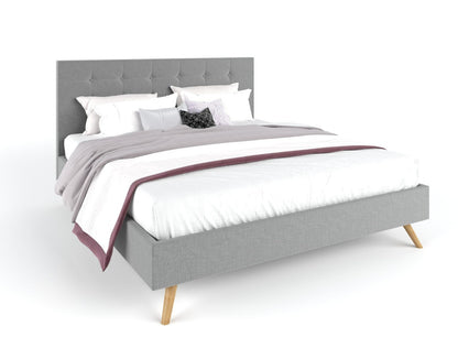 Fabric frame stone grey king