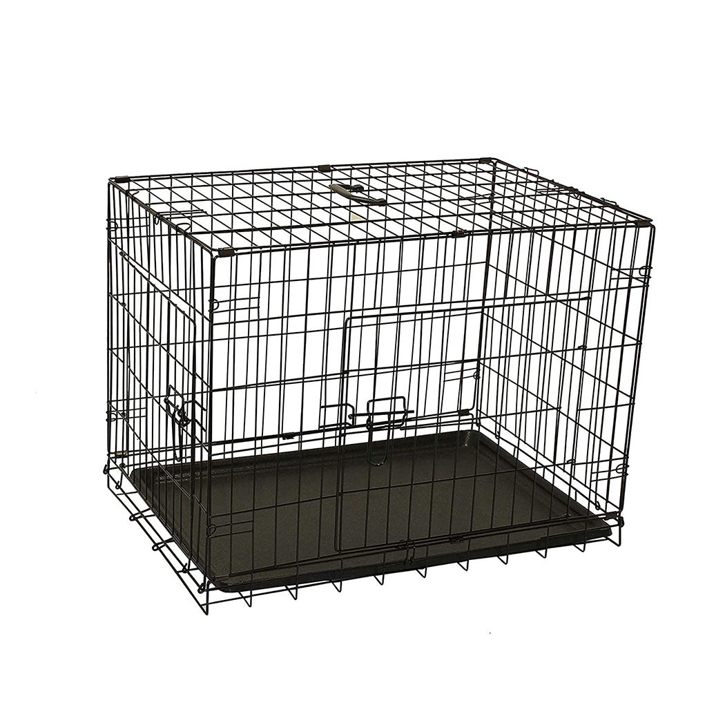 Foldable Metal Carrier Portable Pet Kennel With Cover 48"