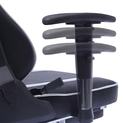 Gaming Chair Desk Computer Gear Set Racing Desk Office Laptop Chair Study Home K shaped Desk Silver Chair