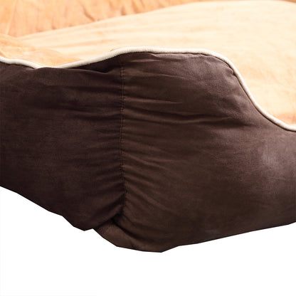 Pet Bed Mattress Dog Cat Pad Mat Puppy Cushion Soft Warm Washable 2XL Brown