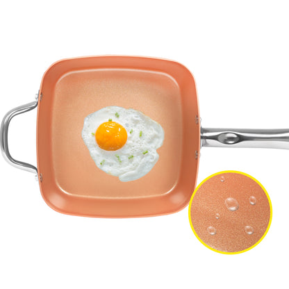Saucepan Set Frying Pan Non Stick Deep Fry Steamer with Glass Lid Cookware Set