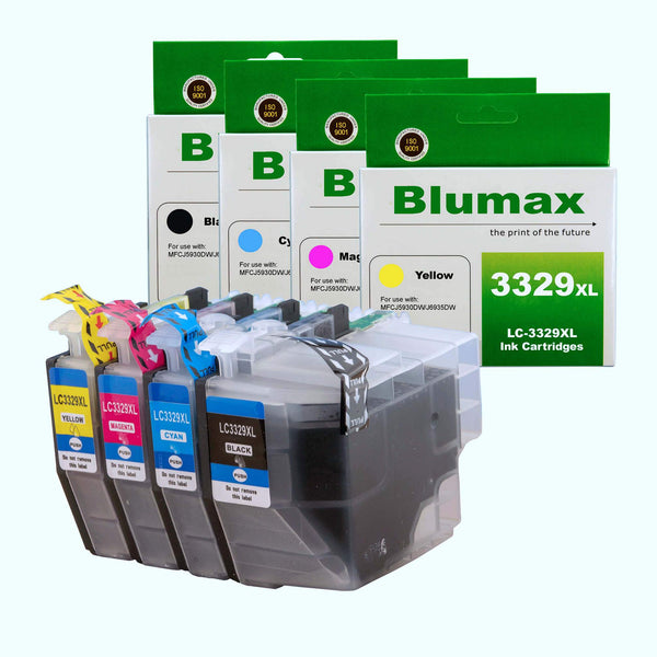  4 Pack Blumax Alternative Ink Cartridges for Brother LC-3329XL