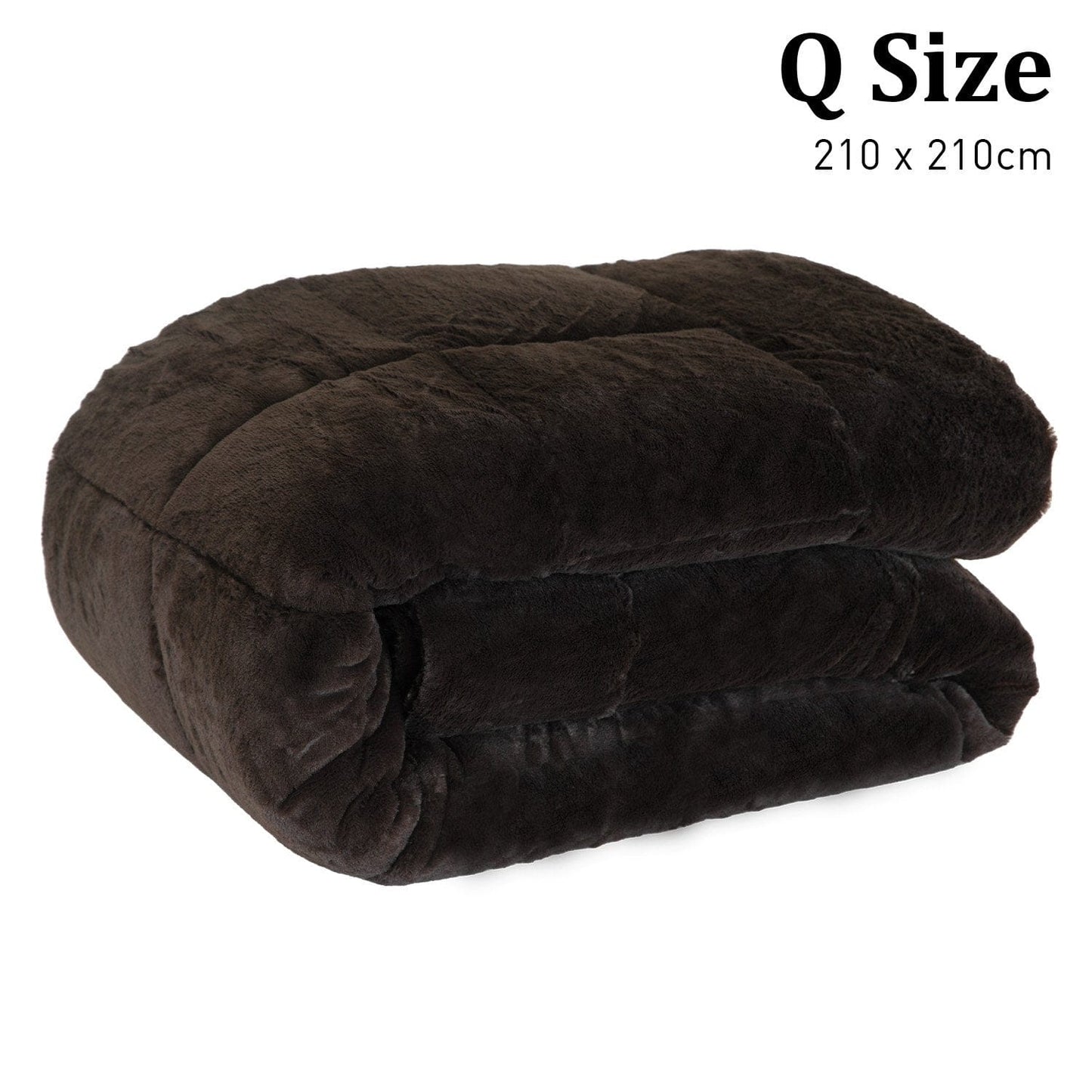 600GSM Faux Mink Comforter Quilt Duvet Doona - Queen
