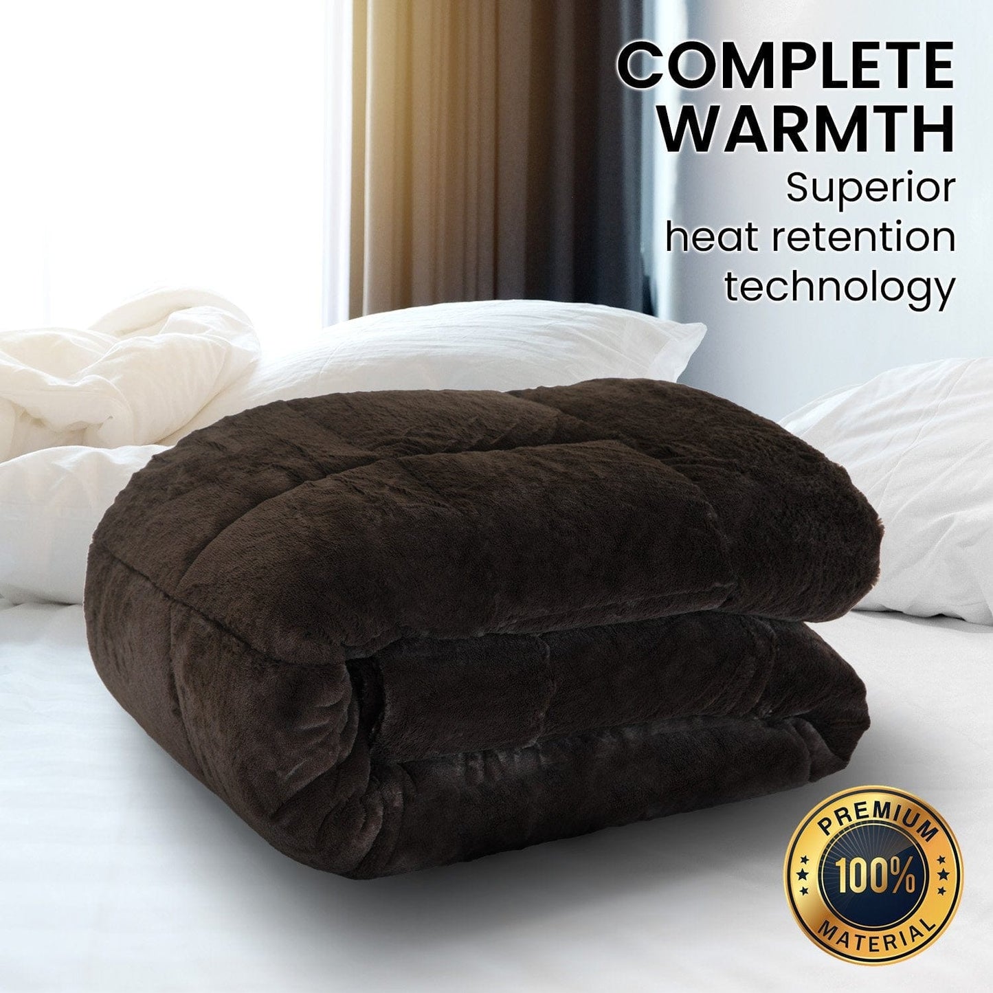 600GSM Faux Mink Comforter Quilt Duvet Doona - Queen