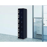 4-digit Combination Lock 6-Door Locker for Office Storage Black