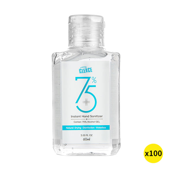  Cleace 100x Hand Sanitiser Sanitizer Instant Gel Wash 75% Alcohol 100ML