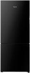 Hisense 417l bottom mount fridge (black stainless steel)