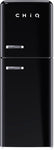 Chiq 202l retro top mount fridge (black)