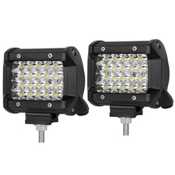 Pair 4" Spot Led Work Light Bar Philips Quad Row Reverse Driving