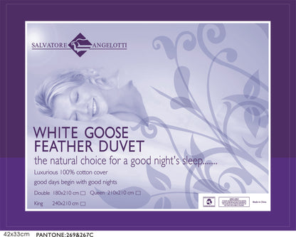 Double Quilt - 100% White Goose Feather